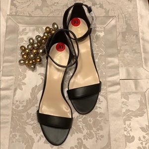 💫Black Leather Wedge Sandals Women’s 10M